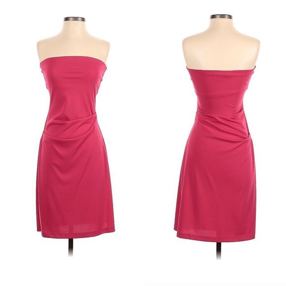 Nicole Miller Dresses & Skirts - Nicole Miller Hot Pink Strapless Mini Dress Size Small